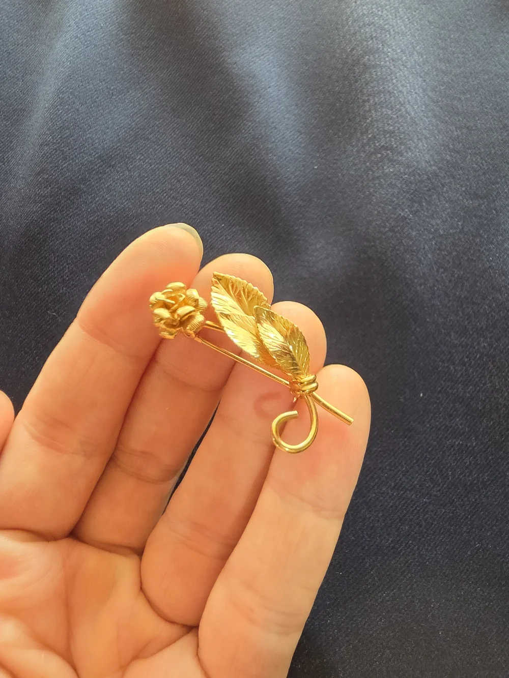 Danecraft 1/20 12K Gold Filled Rose Floral Brooch Pin